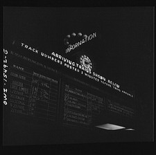 Photo:Chicago Illinois Union Station Train Information Sign 1930s picture
