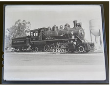 C. 1940s Santa Maria Valley Railroad 2-8-2 No. 100 Locomotive Photo Negative picture