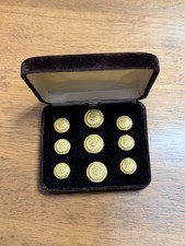 Rare NOS Vtg CADILLAC GM General Motors 24K Gold Plated Jacket Buttons picture
