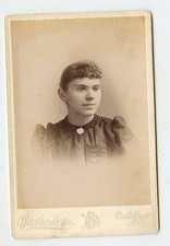 Cabinet Photo - Baltimore, Maryland - Young Lady, Curly Bangs, Bachrach Studio picture