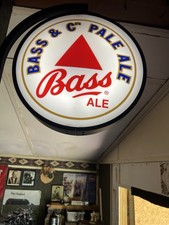  Bass Ale Double Sided Light Works Great 16 Inches Round picture