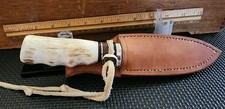 RONNY CHAMBERS BEEBE,ARKANSAS CUSTOM ELK HORN HANDLE WITH LEATHER SHEATH/CASE  picture