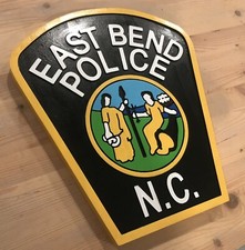 Police North Carolina East Bend routed wood patch plaque sign Custom picture