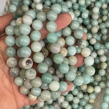 10pcs Natural Amazonite Stone Bracelet Gemstone Healing Size 10mm picture