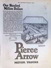 Original 1922 Pierce-Arrow Ad: Motor Trucks Buffalo New York Factory Plant picture