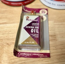 Vintage NOS Whiz Hollingshead General Use Oil Can 4oz Oiler FULL picture