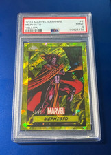 2024 Topps Chrome Marvel #2 Mephisto Doom Spider Iron YELLOW SAPPHIRE /75 PSA 9 picture
