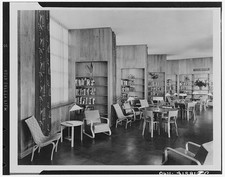 Photo:Modernist Library Lounge Reading Room 1930s Mid-Century Interior picture
