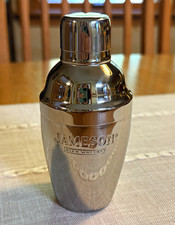 Jameson Irish Whisky Silver Metal Cocktail Shaker, Distillery Theme picture