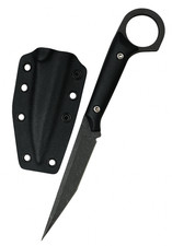 ELITEDGE Fixed Blade TACTICAL DAGGER Black EDC Boot / Belt Knife & Kydex Sheath picture