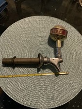 Vintage Schlitz Beer Globe Tap Handle with Faucet & Threaded Shank Bar Decor picture