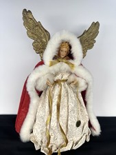 Possible Dreams Clothtique 2000 “Millenium Angel” Red Cape Gold Wings 12.5” picture