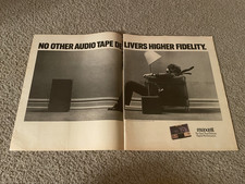 Vintage 1988 Maxell XLII 90 Audio Cassette Tape Print Ad BLOWN AWAY picture