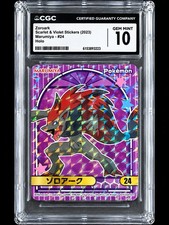 Pokémon 2023 Japanese Marumiya Scarlet & Violet Stickers Zoroark #24 Holo CGC 10 picture
