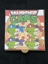 Murder Caps Zombie TMNT Teenage Mutant Ninja Turtles Hat Pin Set + Stickers picture