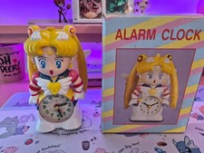 Vintage 1990s Sailor Moon Alarm Clock, Sounds work, clock does not picture