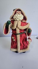 1993 Possible Dreams ~ Clothtique Santa with Sacks of Toys and Wooden Horse 10