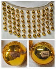 Vintage MCM Belco West Germany Delicate Christmas Garland 66 Gold Balls 11 FEET picture