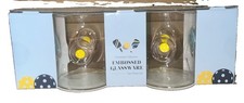 Pickleball Embossed Set Of Two Juice Glasses adorable set NEW picture