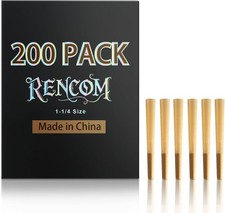 Convenient 1-1/4 Size Unbleached Pre-Rolled Cones - 200 Count for Effortless Use picture