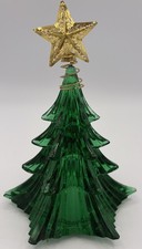 Viking Green Art Glass Christmas Tree Holiday VTG MCM, 4
