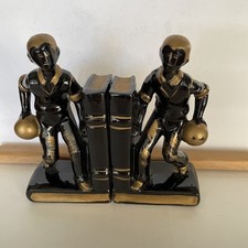 VINTAGE  Ceramic Basketball Player Bookends Circa 1950s-Japan marked picture