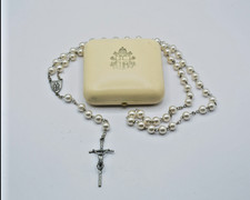 POPE JOHN PAUL II GIVEN BLESSED VIP ROSARY FOR CHILDHOOD FRIEND RARE picture
