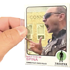 Trooper Spina Rookie baseball card style collectible CSP Connecticut State Polic picture