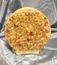 Vintage 1970’s Lucite Napkin Holder Seeds Grains Ladybug Gamut Designs picture