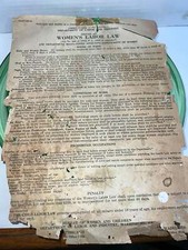 Antique women’s rights 1913 labor law advertising work what women are allowed picture
