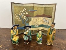 Antique Chinese Mudmen Figurines Set Of 4 picture