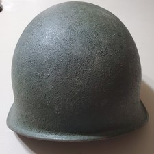Vintage Swiss 1971 M71 Green Steel Helmet 56/57 Inside Helmet. picture