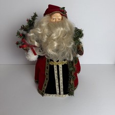 New Vintage 1995 Holiday Workshop Santa of the World Tree Topper Foleys Box NOS picture