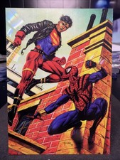 1995 Fleer DC vs. Marvel Comics #11 Spider-Man vs. Superboy Holo F/X (AH) picture
