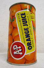 VINTAGE A&P FROZEN CONCENTRATED ORANGE JUICE 12 OZ CAN EMPTY picture