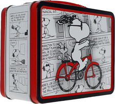 Peanuts Joe Cool Vintage Fun Box - Sturdy Tin Storage with Plastic Handle & Embo picture