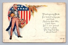 Newtown Pennsylvania LANSDOWNE Thanksgiving Patriotic Uncle Sam 1919 picture