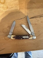 Schrade Uncle Henry 897UH Three Blade Folding Knife Made in The USA. picture