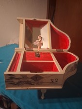Antique Japanese Ballerina Jewelry box 1940's plays music and ballerina spins picture