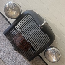 1935 Ford Grille Pickup with Headlights Buckets & Lic Plate Man Cave Wall Decor picture