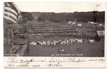 15th US Cavalry Camp Poughkeepsie N Y Lt. Col. Hardie antique 1906 Postcard picture