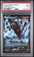 2021 Evolving Skies 094 Sword & Shield Umbreon V PSA 9 Mint Pokemon picture