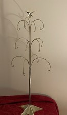 Dept 56 Gold Tone 12 Arm Hanging Ornament Tree 25” High picture