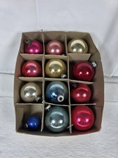 Vintage Shiny Brite Mixed Variety Mercury Glass Christmas Ornaments Lot of 12 picture