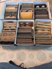Huge lot stereograph cards and two antique stereoscope viewers + glasses picture