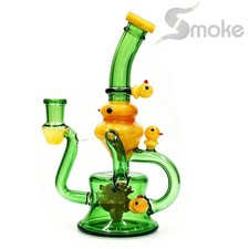 Hookah 8INCH Glass Bongs and Water Pipes Smoking Recycler Bong w/ 14mm bowl Duck picture