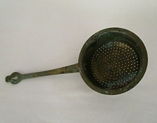Vintage Handmade Brass Tea/Coffee Filter, Rustic Kitchen Decor picture