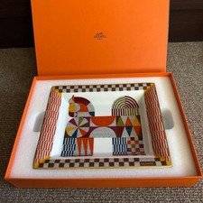 HERMES Vide-Poche Cheval Natte Geometric Pattern Horse Ceramic W/Box New Unused picture