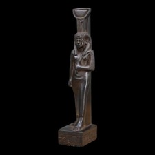 Egyptian Artifacts A Rare Egyptian Pharaonic Statue Of Egyptian Goddess Neith BC picture