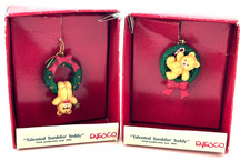 1991 ENESCO TALENTED TUMBLIN' TEDDY ORNAMENTS SERIES LOT OF 2 picture